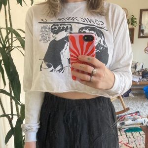 Vintage cropped sonic youth goo long sleeve tee